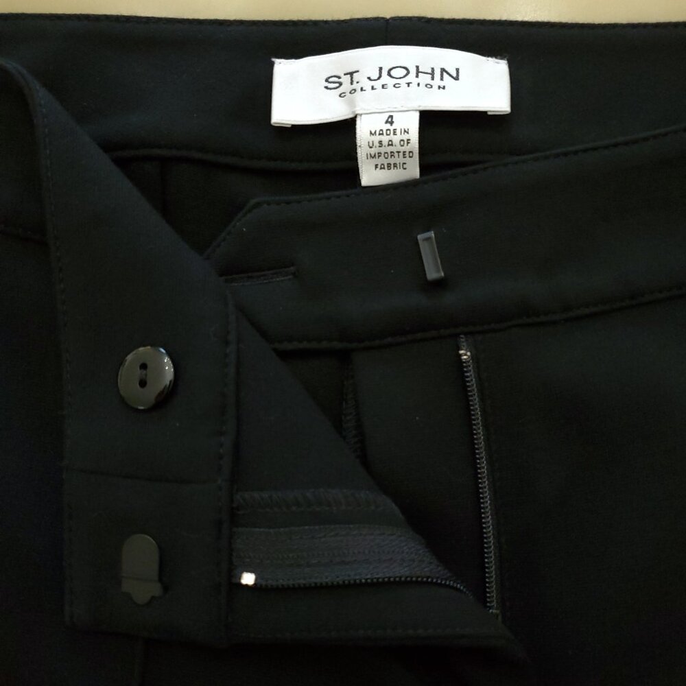 St. John Collection Straight Leg Solid Black Wome… - image 3